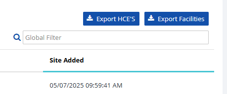 Global Filter search bar