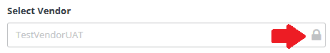 Select Vendor lock icon
